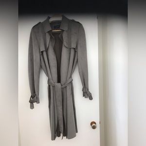 Le Chateau faux suede trench coat.